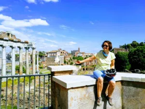 Wycieczka rowerowa RZYM ANTYCZNY 11 Rzym - taras widokowy na Forum Romanum